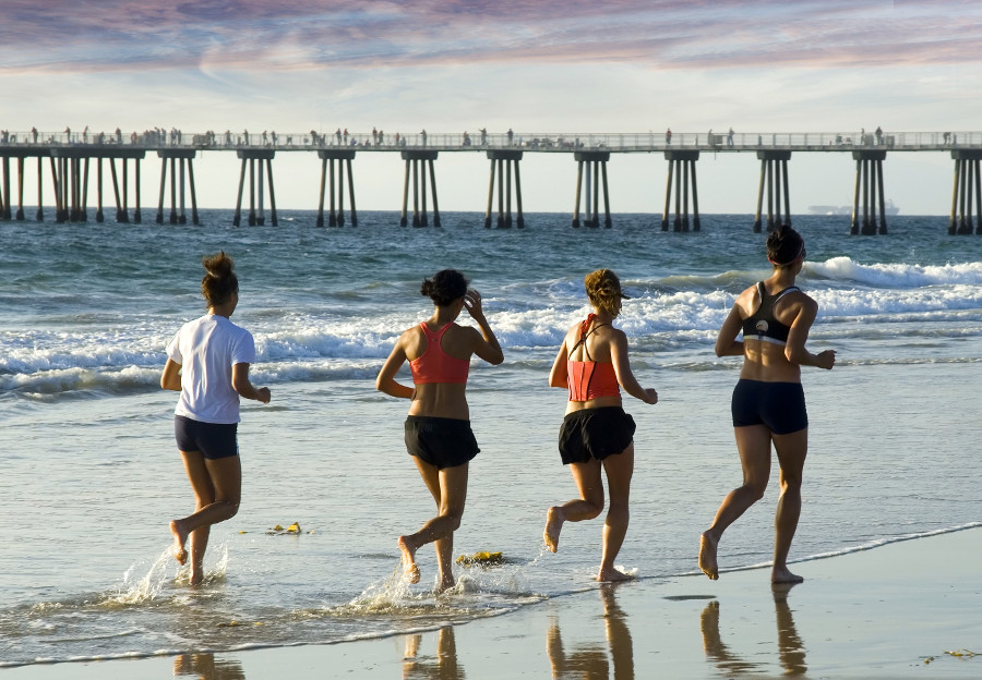 bieganie po plaży